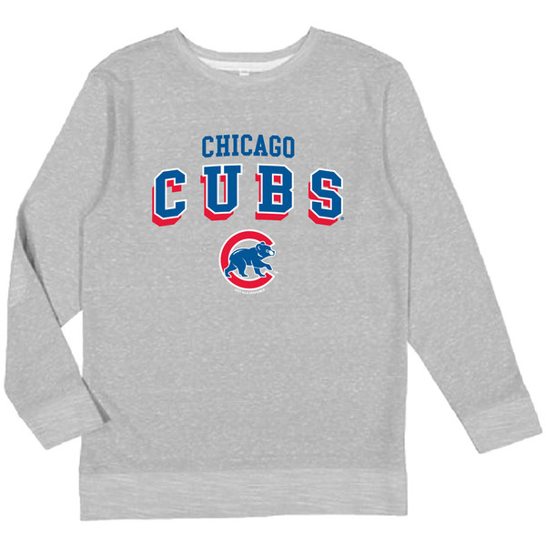 Chicago Cubs Ladies French Terry Crew Long Sleeve T-Shirt