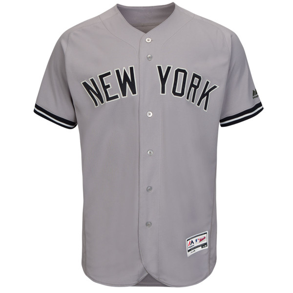 New York Yankees Road Authentic Flex Base Jersey by Majestic