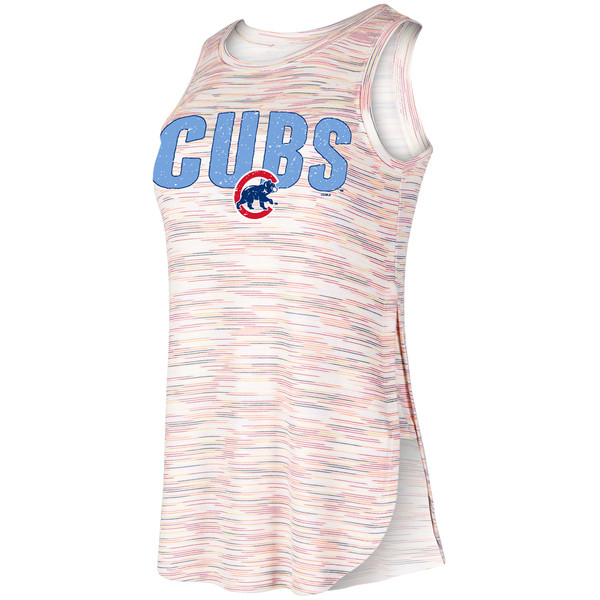 Chicago Cubs Womens White Tie Front Tank Top