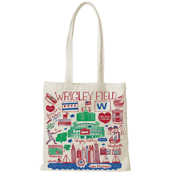 Wrigley Field x Julia Gash Canvas Tote Bag Official Wrigley Field Tote