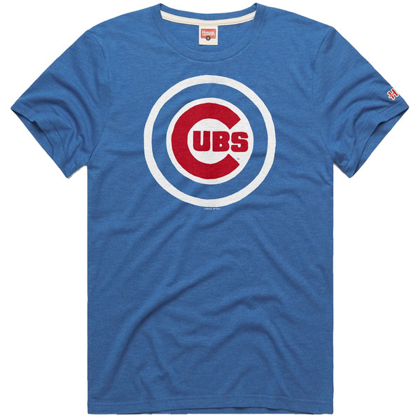 Chicago Cubs T-Shirt from Homage. | Grey | Vintage Apparel from Homage.