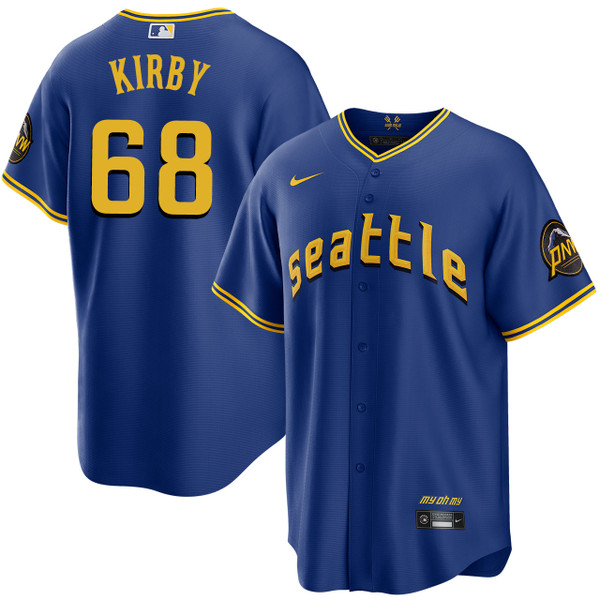 Men's Seattle Mariners 2023 City Connect Gold Jersey - All