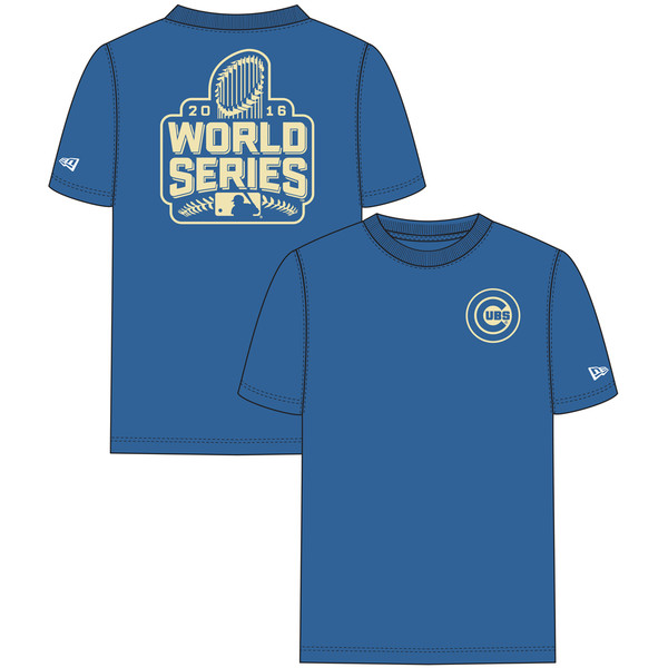 Cubs World Series Champs 2016 T-Shirt from Homage. | Light Blue | Vintage Apparel from Homage.