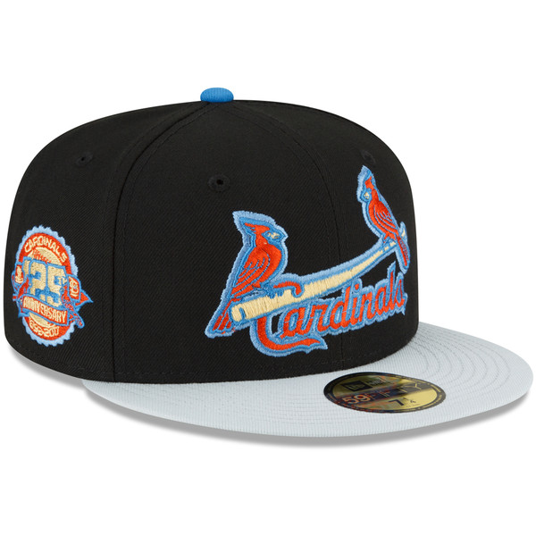 St. Louis Cardinals New Era 125th Anniversary Air Force Blue Undervisor  59FIFTY Fitted Hat - Cardinal