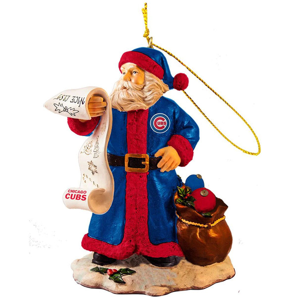 Chicago Cubs Santa On a Motorcycle Ornament – Wrigleyville Sports