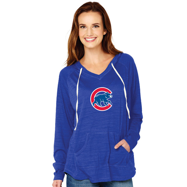 Chicago Cubs Raglan Tri-Blend V-Neck Tee