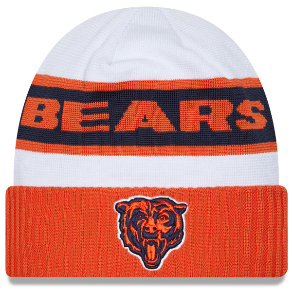 New Era Men's Chicago Bears 2023 Sideline Navy Sport Knit Beanie