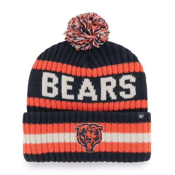 Denver Broncos '47 Bering Cuffed Knit Hat with Pom - Navy