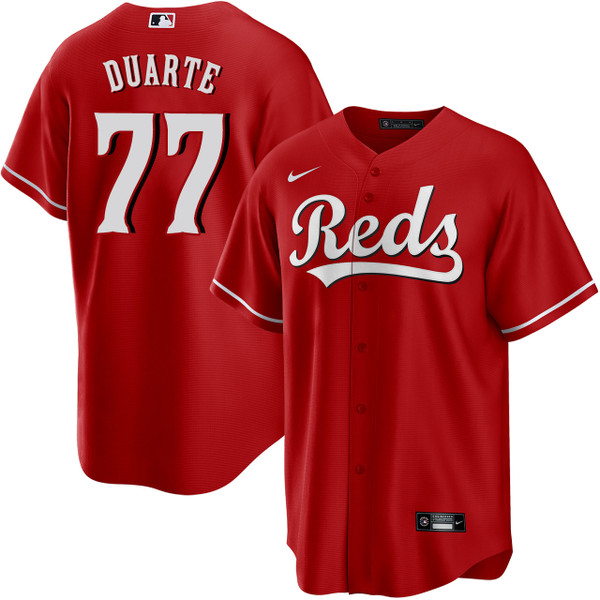 Daniel Duarte Cincinnati Reds Alternate Red Jersey by NIKE