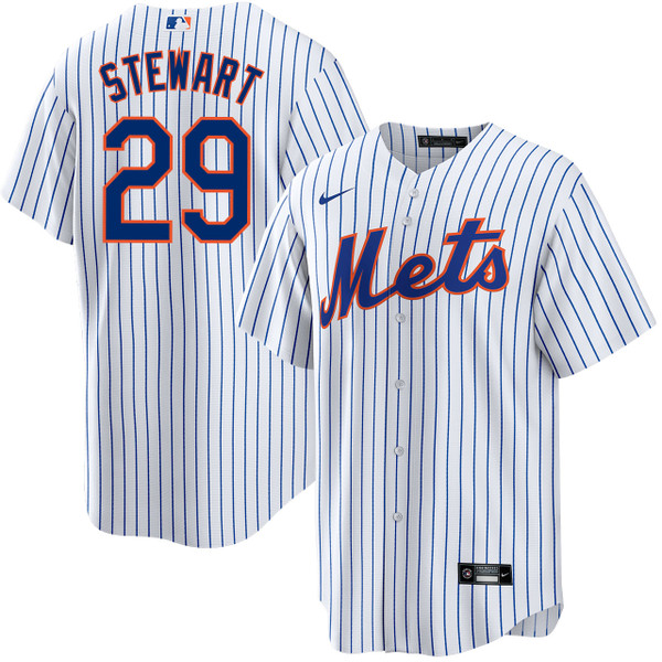 Nike Team Youth Size L New York Mets Full Button Jersey David