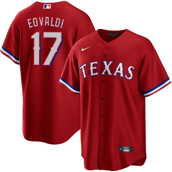 Nathan Eovaldi Texas Rangers Red Alternate Jersey by NIKE