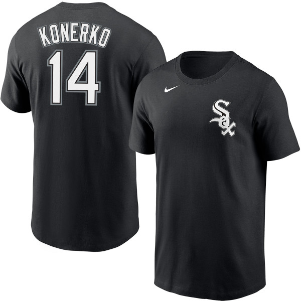 Paul Konerko Chicago White Sox Black T-Shirt by NIKE