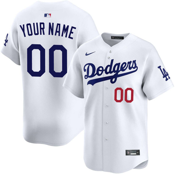 Los Angeles Dodgers Personalized Home Limited Jersey by NIKE