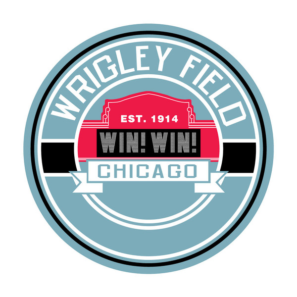 Wrigley Field Circular Sticker Wrigley Field Souvenirs