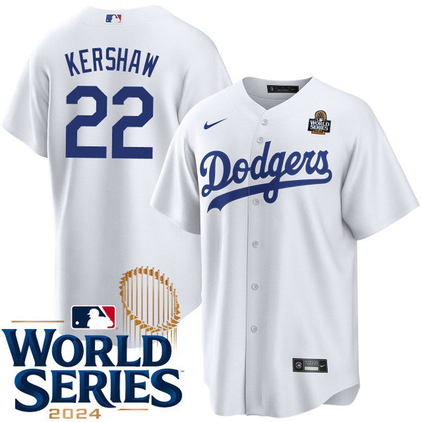 Clayton Kershaw Los Angeles Dodgers Home World Series Jersey by NIKE