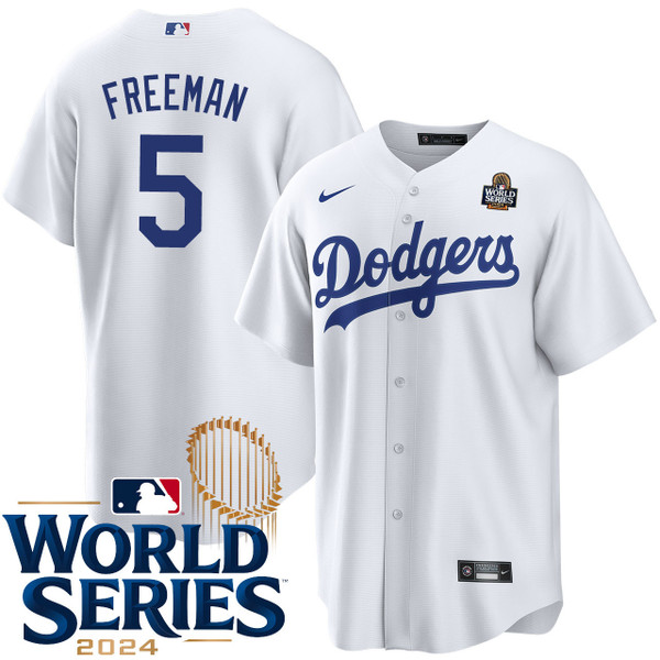Freddie Freeman Los Angeles Dodgers Home World Series Jersey by NIKE
