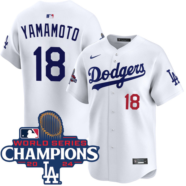 Nike Dodgers ユニフォーム YAMAMOTO 18 Yoshinobu Yamamoto Los Angeles Dodgers Home Limited World Series