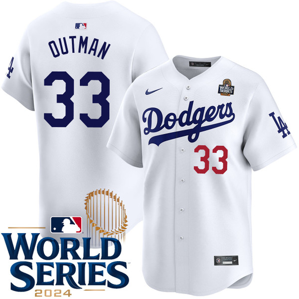 James Outman Los Angeles Dodgers Youth Home Limited World Series Jersey by NIKE James Outman Los Angeles Dodgers Youth Home Limited World Series Jersey by NIKE