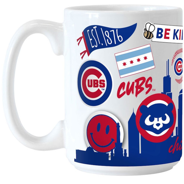 Chicago Cubs 15 Oz. Native Ceramic Mug by Logo Brands