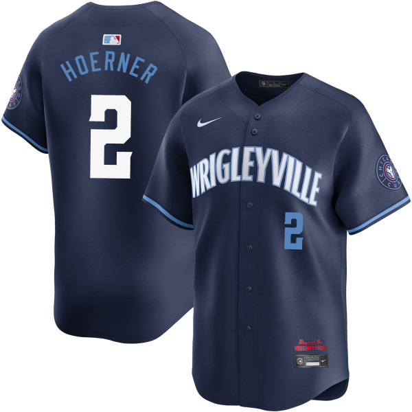 Nike 『Chicago Cubs』 選手仕様アンダーシャツ Nico Hoerner Chicago Cubs Youth City Connect Limited Jersey by