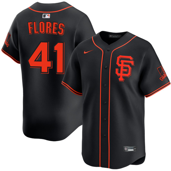 Wilmer Flores San Francisco Giants Alternate Black Limited