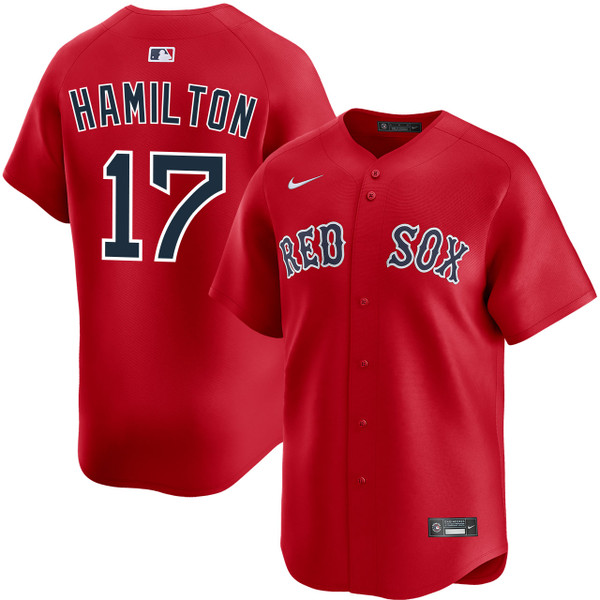 David Hamilton Boston Red Sox Alternate Red Limited Jersey by