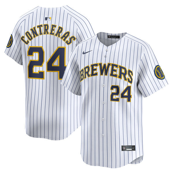 William Contreras Milwaukee Brewers Alternate White Limited Jersey