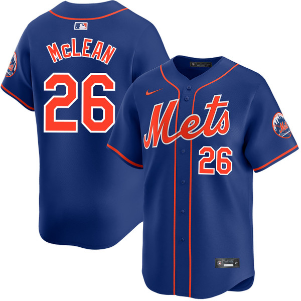 Nolan McLean New York Mets Alternate Royal Limited Jersey by NIKE