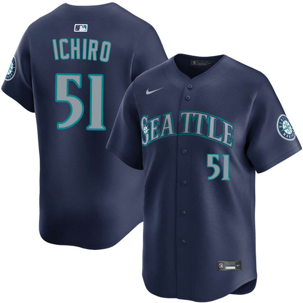 Ichiro Suzuki Seattle Mariners Road Navy Jersey by NIKE