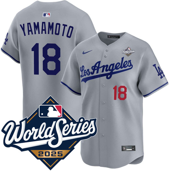 Yoshinobu Yamamoto Los Angeles Dodgers Road Limited 2025 World
