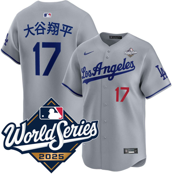 OHTANI Dodgers ジャージ Mサイズ 新品 Shohei Ohtani Kanji Los Angeles Dodgers Road Limited 2025 World