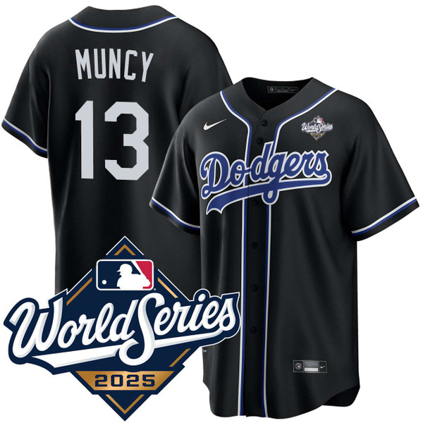 Max Muncy Los Angeles Dodgers Black Lights Out 2025 World Series