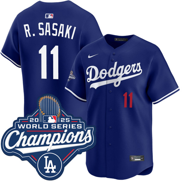 応援グッズ NIKE MLB WORLD TOUR 2025 SASAKI 11 Roki Sasaki Los Angeles Dodgers Alternate Royal Limited 2025 World
