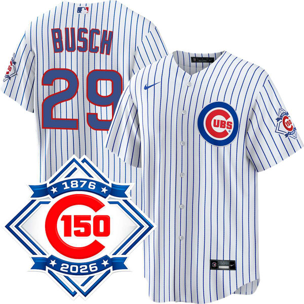 Michael Busch Chicago Cubs Youth Home 150th Anniversary Jersey by
