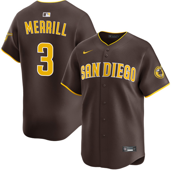 Jackson Merrill San Diego Padres Road Limited Jersey by NIKE