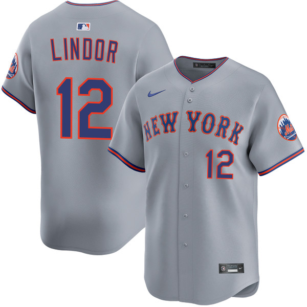 Francisco Lindor New York Mets Road Limited Jersey by NIKE