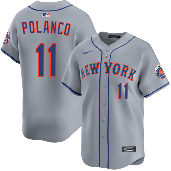 Jorge Polanco New York Mets Road Gray Limited Jersey by NIKE