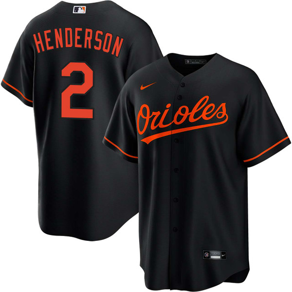 ガナー・ヘンダーソン オリオールズ ユニフォーム Gunnar Henderson Baltimore Orioles Alternate Black Jersey by NIKE