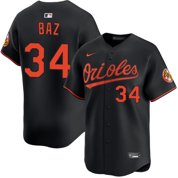UNIQUE ALL STARS DANIELS 34 ユニフォーム bboy Shane Baz Baltimore Orioles Alternate Black Limited Jersey by NIKE