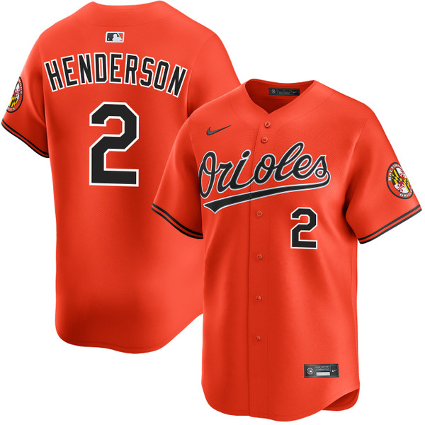 ガナー・ヘンダーソン オリオールズ ユニフォーム Gunnar Henderson Baltimore Orioles Alternate Orange Limited Jersey
