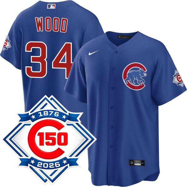 Kerry Wood Chicago Cubs Youth Alternate 150th Anniversary Jersey