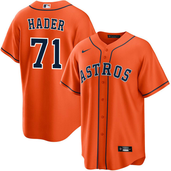 AAA - AAA ベースボールシャツ 橙 オレンジ Josh-Hader-Houston-Astros-