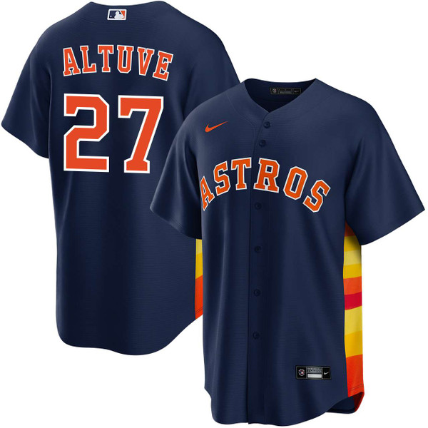 Jose Altuve Houston Astros Alternate Navy Jersey by NIKE