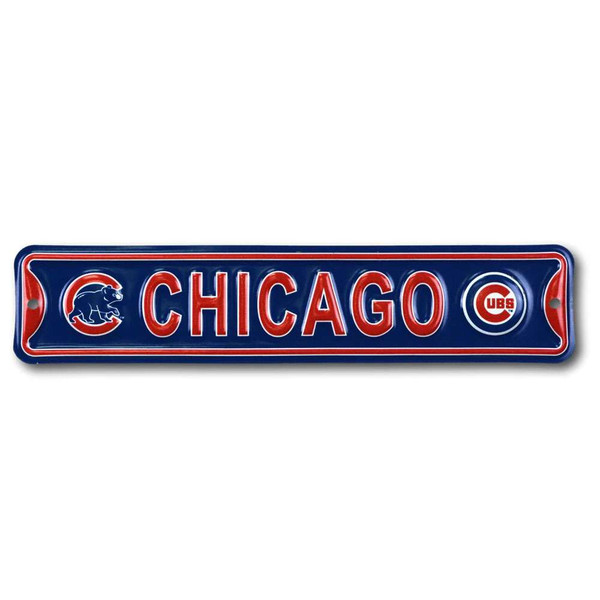 Cubs Inning Sign Chicago Cubs Steel Embossed Mini Street Sign | Official MLB®