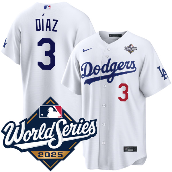 Edwin Díaz Los Angeles Dodgers Home World Series Stadium Jersey by