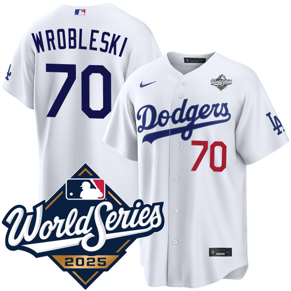 Los Angeles Dodgers ユニフォーム Mサイズ Justin Wrobleski Los Angeles Dodgers Home World Series Stadium