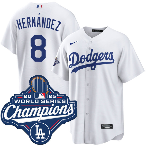 Kiké Hernández Los Angeles Dodgers Home World Series Champions 