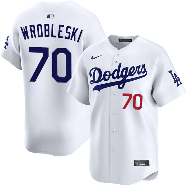 Justin Wrobleski Los Angeles Dodgers Home Limited Jersey by NIKE