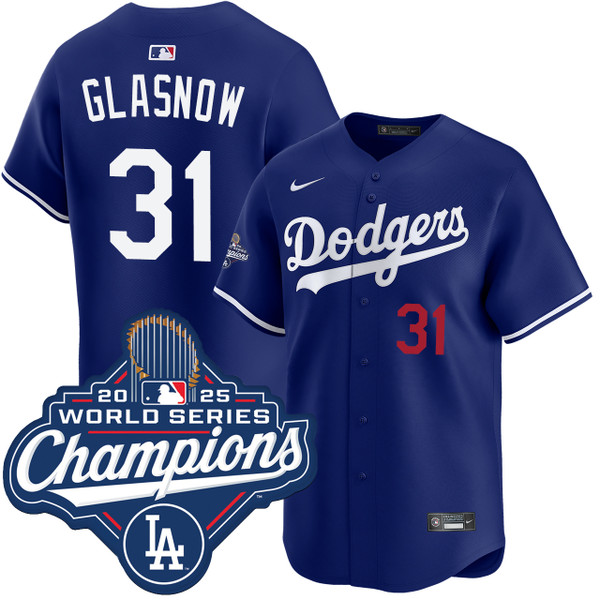 Los Angeles Dodgers TAYLOR ユニフォーム Tyler Glasnow Los Angeles Dodgers Alternate Royal World Series