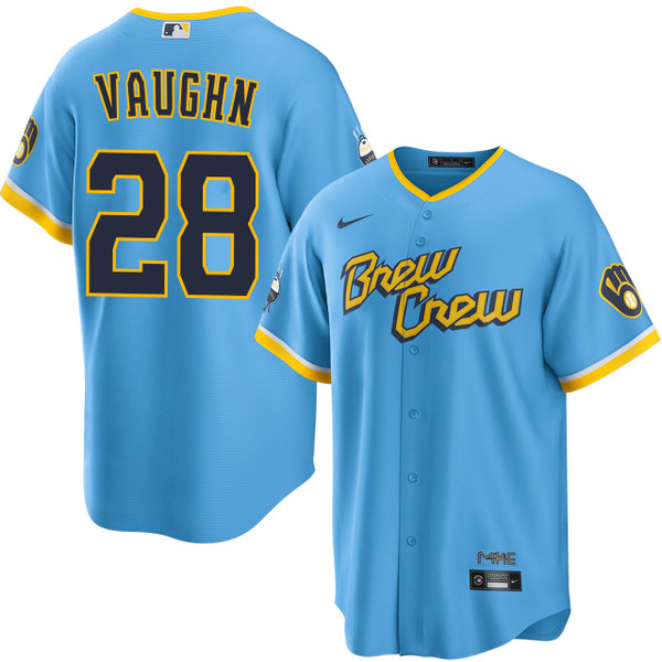Andrew Vaughn Milwaukee Brewers City Connect Jersey by NIKE